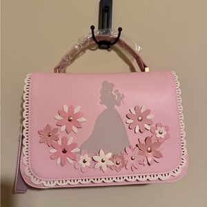 NWT Loungefly Disney Princess Belle Silhouette Floral Lace Crossbody Bag